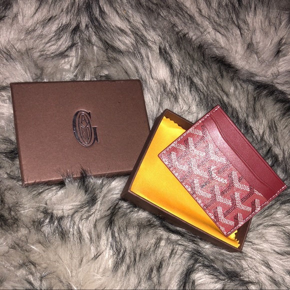 Goyard Other - Red Goyard Vinyl Card Holder